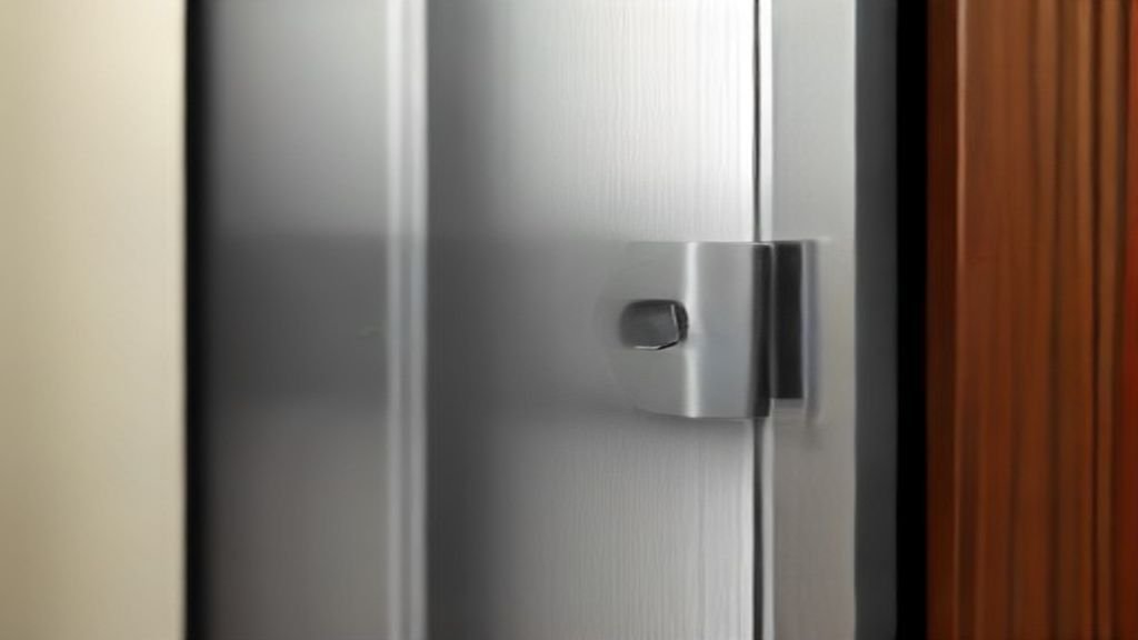 Mão removendo a borracha da porta da geladeira