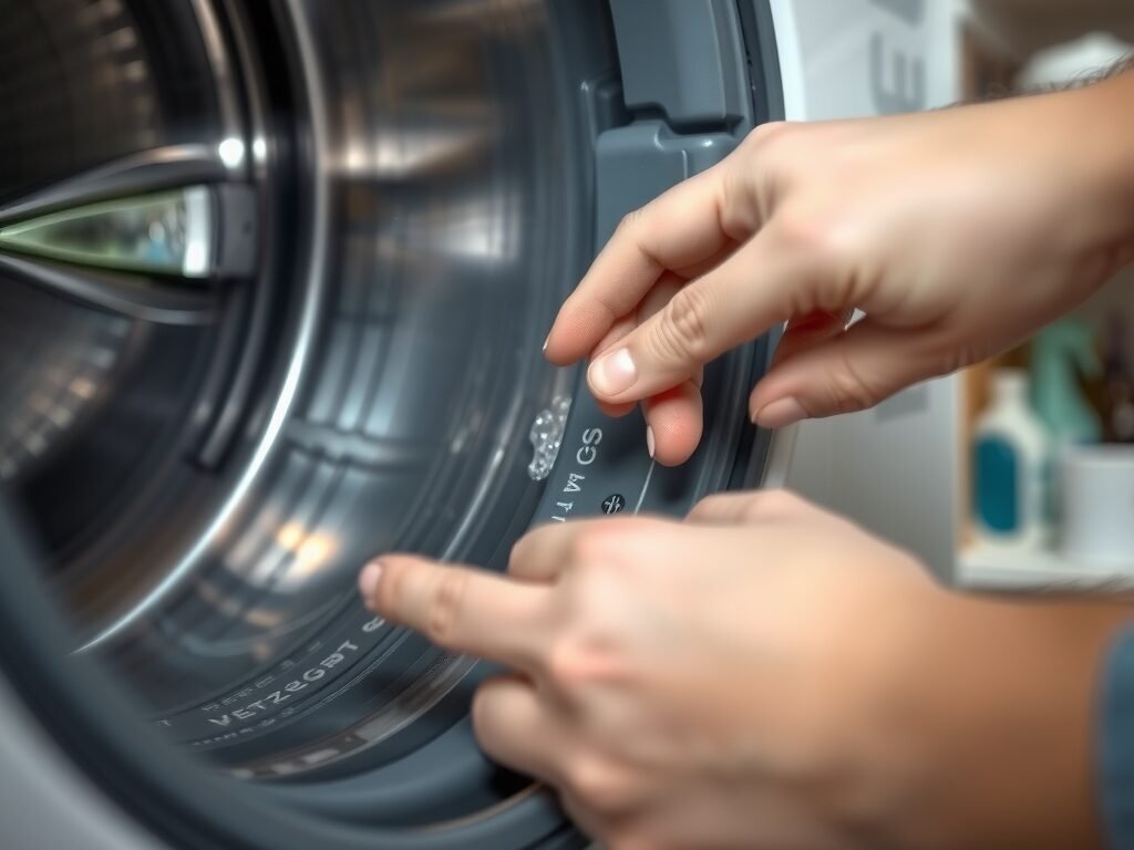 Manchas de mofo e resíduos na borracha da máquina