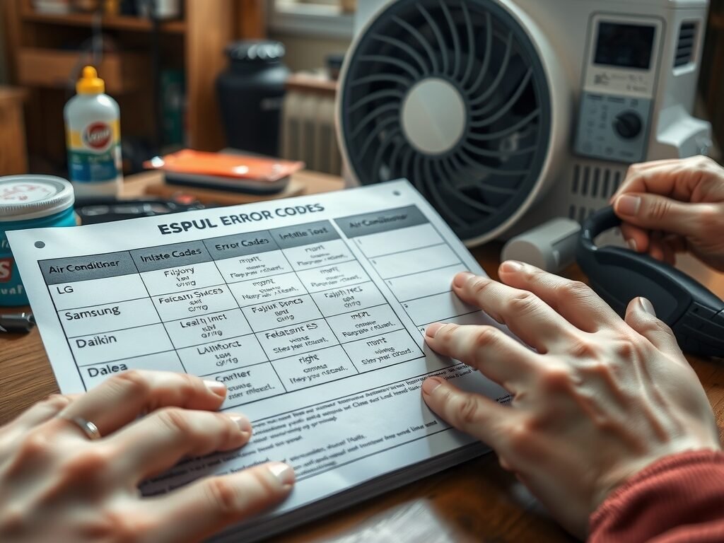 Tabela de códigos de erro de diferentes marcas