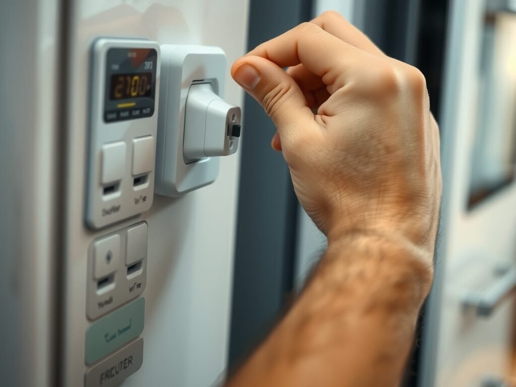 Desconectar o freezer da tomada antes de degelar