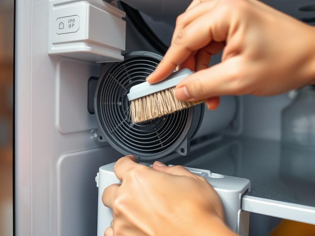 Limpeza das bobinas do condensador da geladeira