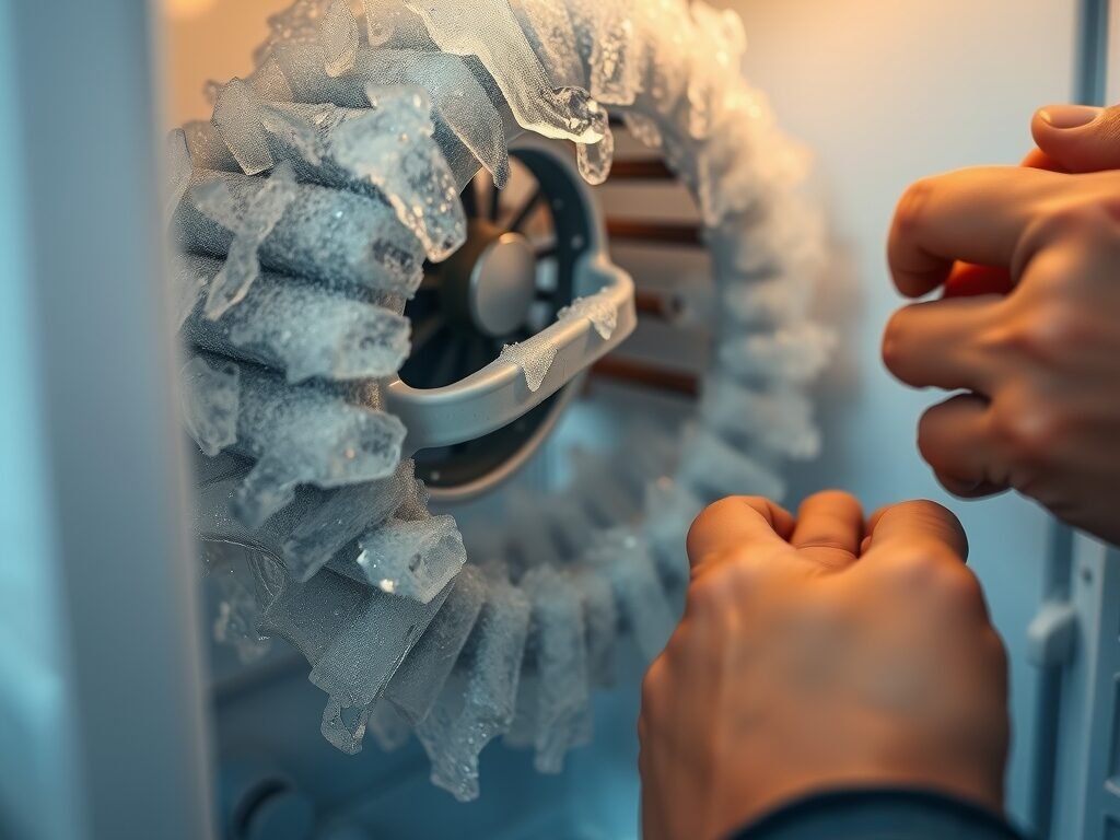 Acúmulo de gelo no evaporador e ventilador interno