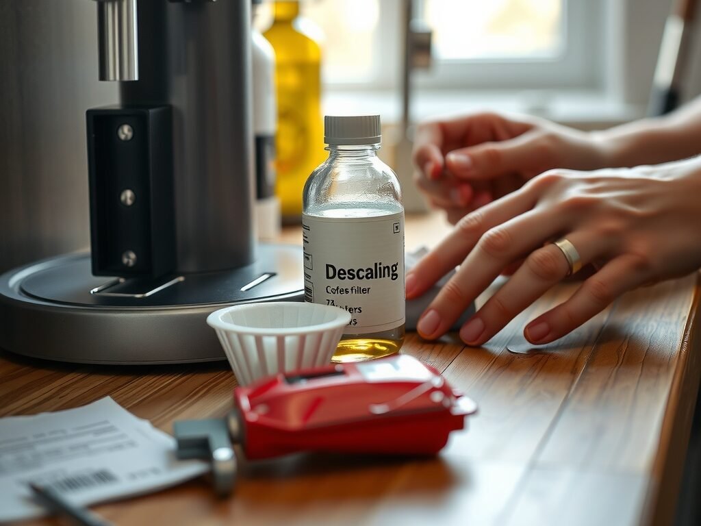 Itens de manutenção e preços estimados para a cafeteira
