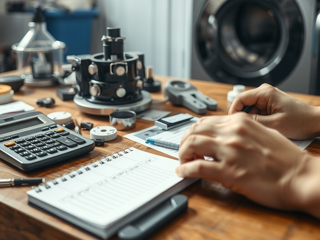 Tabela de custos de peças e mão de obra