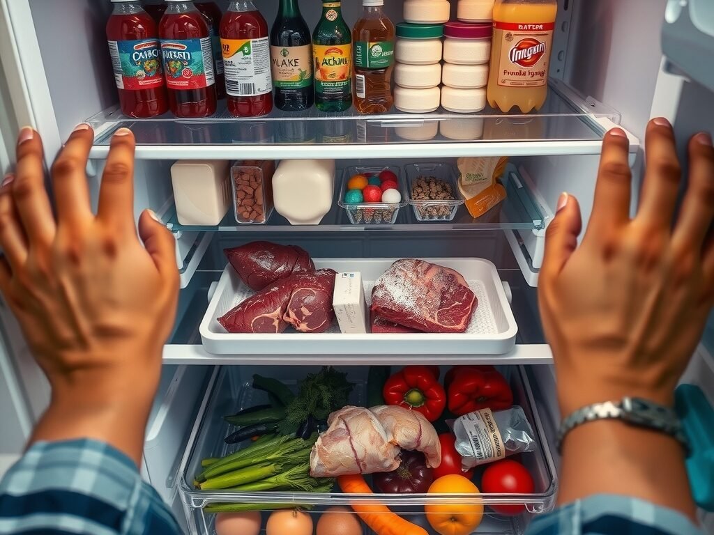 Distribuição correta dos alimentos nas prateleiras