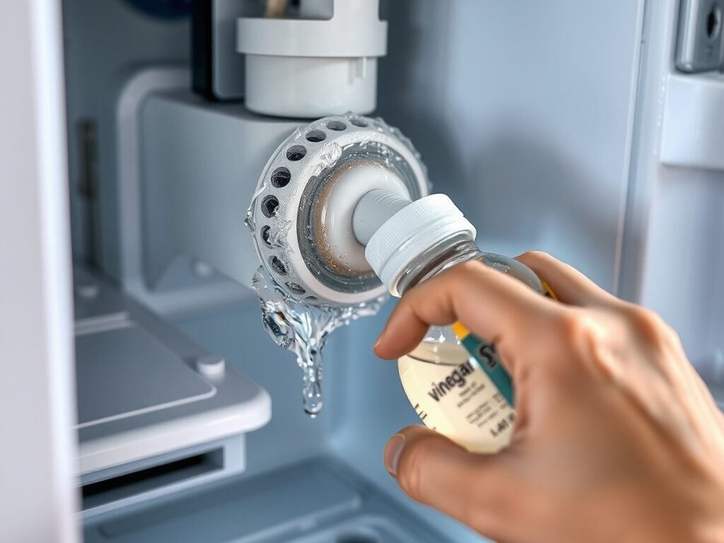 Filtro entupido e gelo bloqueando o dispenser