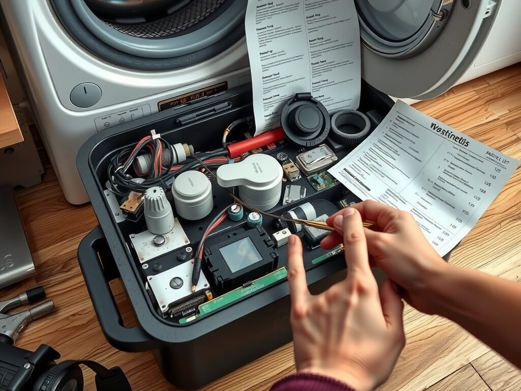 Ferramentas e peças de reposição para máquina de lavar