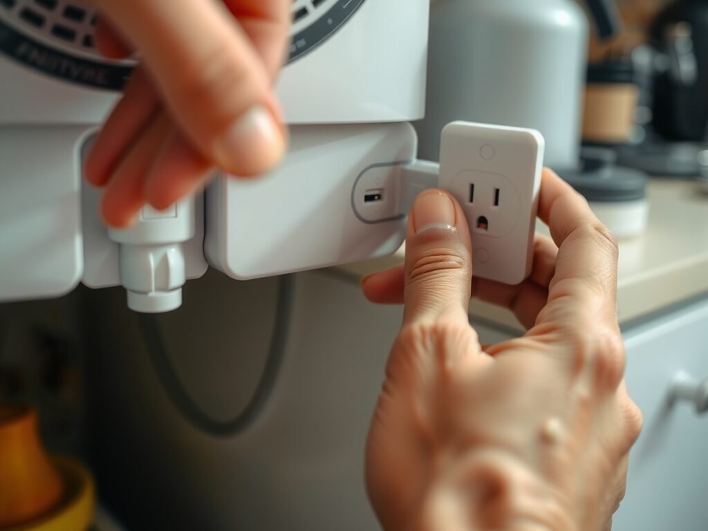 Desconectando o aparelho da tomada