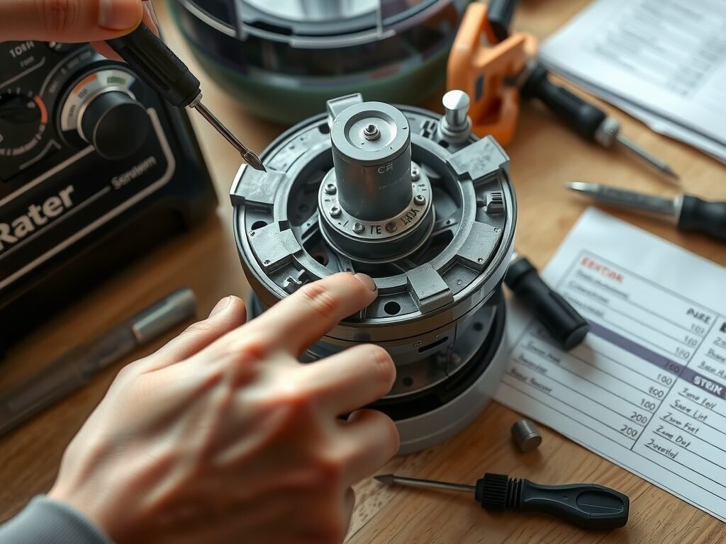 Peças e ferramentas para conserto do processador