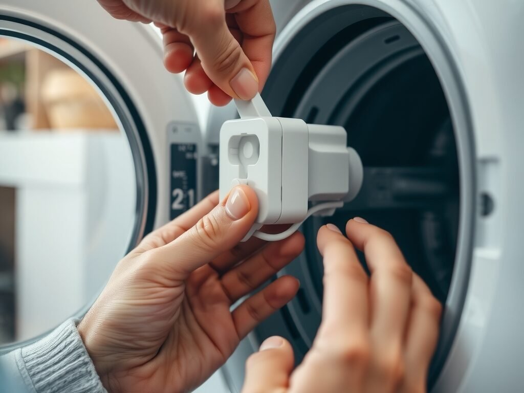 Desligando a máquina da tomada antes da verificação