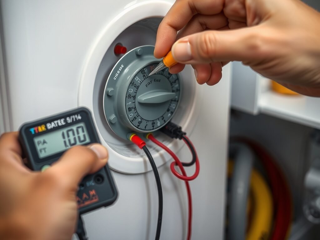Teste de continuidade no termostato