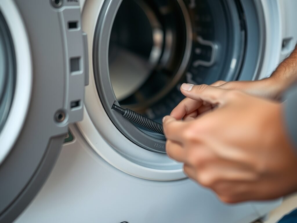 Vedação da porta da máquina de lavar com desgaste